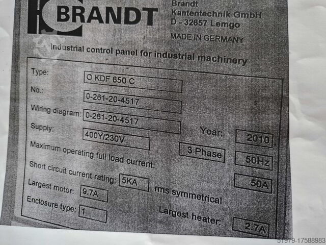 Kantenanleimmaschine Brandt Ambition KDF 650C