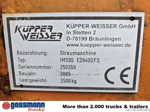 Agricultural machine Küpper-Weisser IMS95 E2940DFS Salzstreuer ca. 4m³