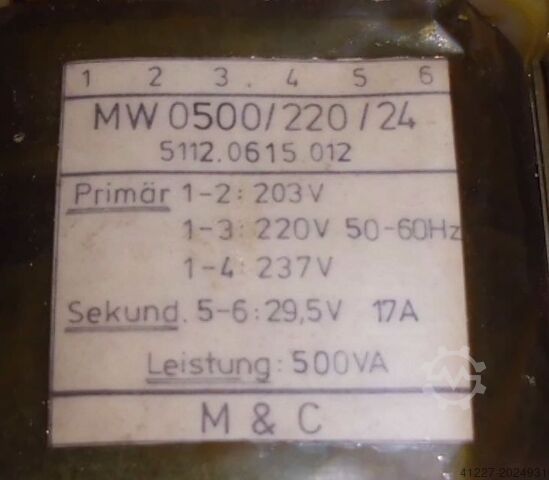 Trafo 500 VA M & C MW 0500/220/24