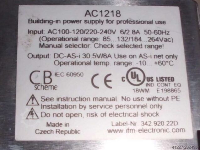 Stromversorgung ifm AS-i Power Supply AC1218