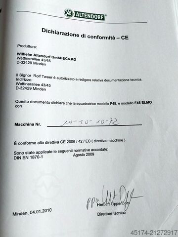 Formatkreissäge ALTENDORF F 45