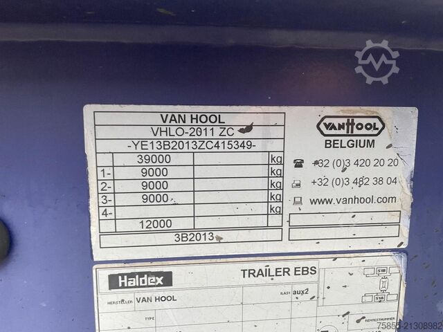 Container transport Van Hool 3B2013 20FT Tank / ADR / NL trailer / Liftaxle