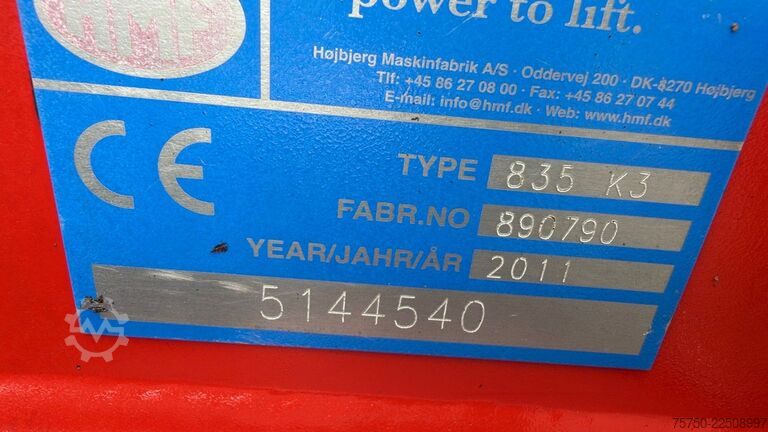 Roll-off tipper truck  Abrollcontainer mit HMF Kran 835 Funk