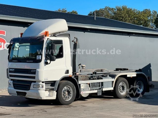 Roll-off tipper truck DAF CF 250 VDL-Abrollkipper mit Planenaufbau u. LBW