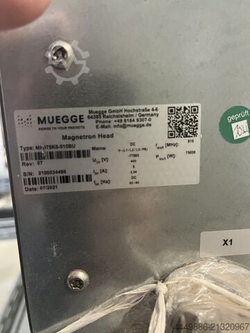 Industrielle Mikrowelle, Magnetron Muegge MH075Ks-510BU