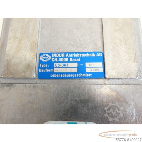 Control unit  Indur US-363 i= 101 Stirnradgetriebemotor SN:2000.9