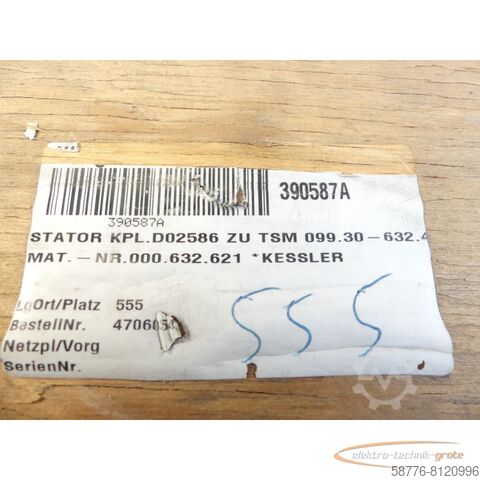 Control unit Kessler Stator Kpl. D02586 +  Rotor Kpl. ..  zu TSM 099.30 - 632 437    !