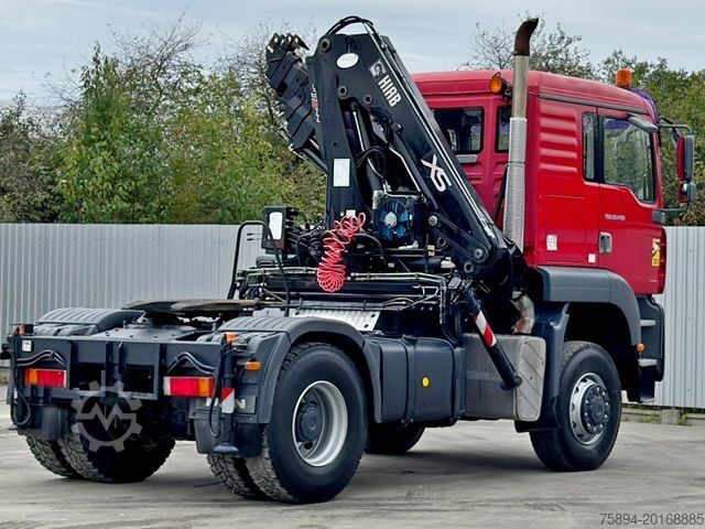 Truck mounted crane MAN TGS 18.480 * HIAB 144 D - HIDUO + FUNK/ 4x4 *TOP
