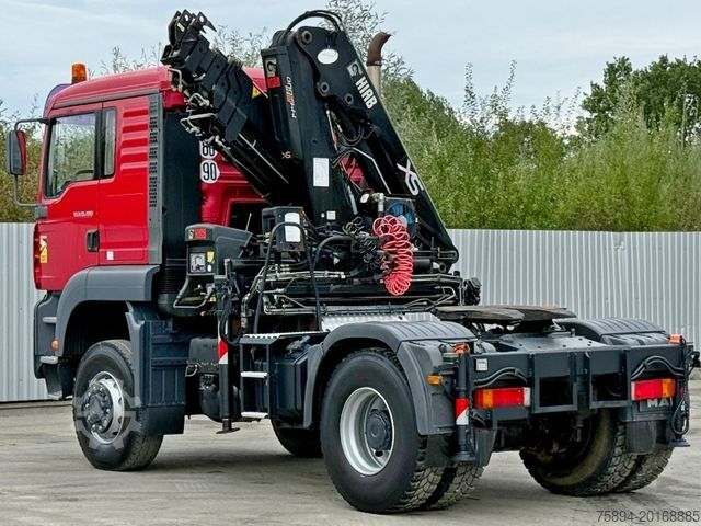 Truck mounted crane MAN TGS 18.480 * HIAB 144 D - HIDUO + FUNK/ 4x4 *TOP