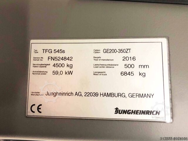 4-wheel forklift truck - sideshift Jungheinrich TFG 545S