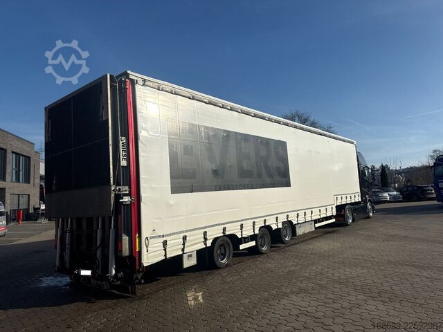 Low loader semitrailer  Wiese SA 3-36 3-Achs Mega Stufensattel Rampe 25T