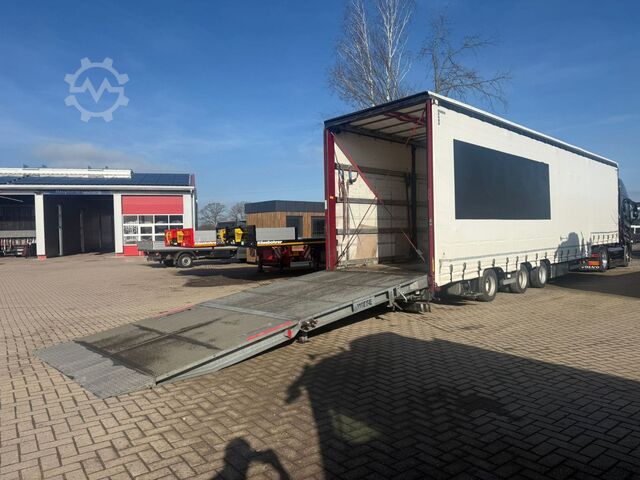 Low loader semitrailer  Wiese SA 3-36 3-Achs Mega Stufensattel Rampe 25T