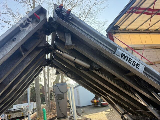 Low loader semitrailer  Wiese SA 3-36 3-Achs Mega Stufensattel Rampe 25T