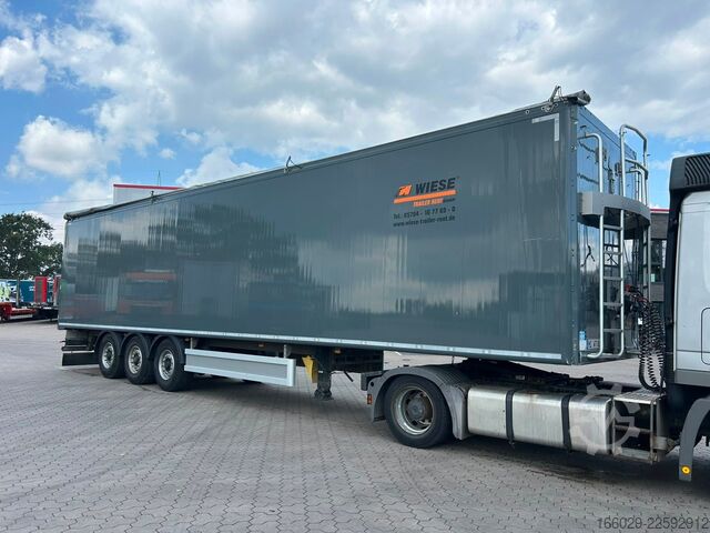 Walking floor semitrailer KRAKER CF-Z Schubboden 92m³ Sehr sauber