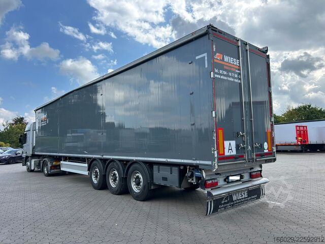 Walking floor semitrailer KRAKER CF-Z Schubboden 92m³ Sehr sauber