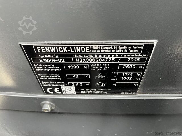 Electric 4-wheel forklift Linde E16PH-02