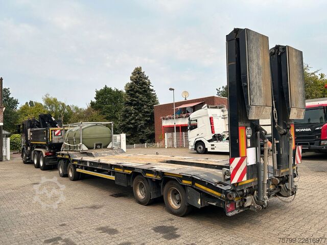Low loader trailer GOLDHOFER Deichselanhänger Tieflader TU-L 4  mit 4 Achsen