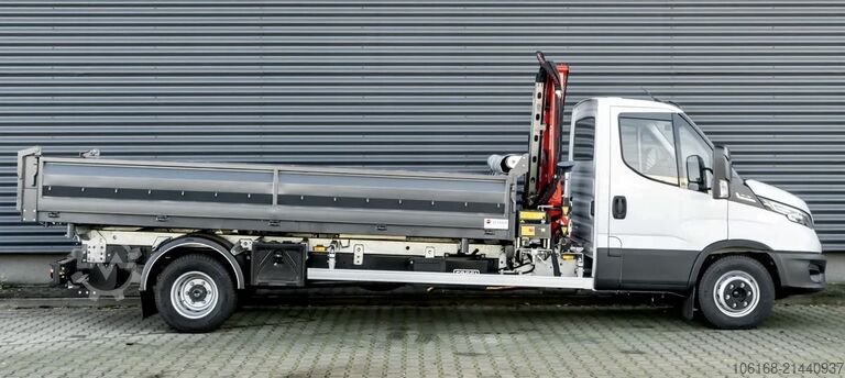 Three-way tipper with crane Iveco Daily 70C18 HA8 Kipper Kran
