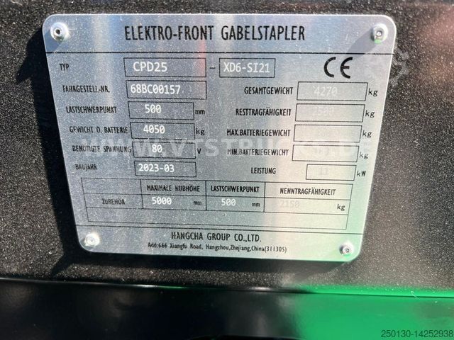 Front loader forklift HANGCHA CPD25-XD6-SI21 Elektro-Stapler