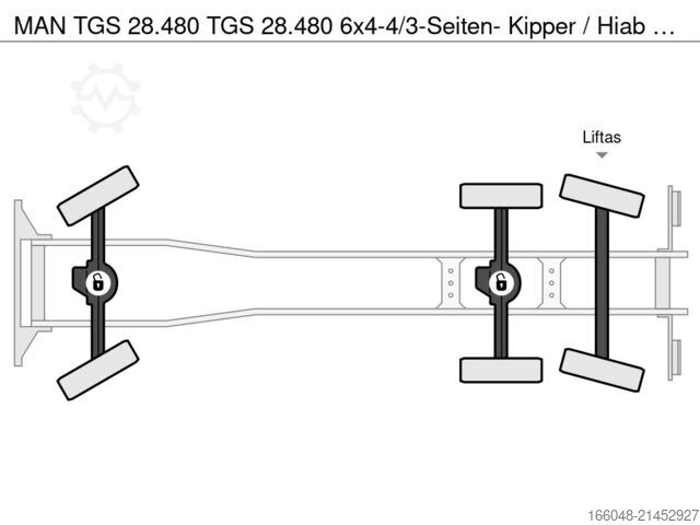 Tipper with crane MAN TGS 28.480 TGS 28.480 6x4-4/3-Seiten- Kipper / ...