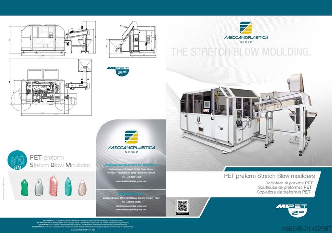 Blow molding machine Meccanoplastica / Italy MIPET 2P