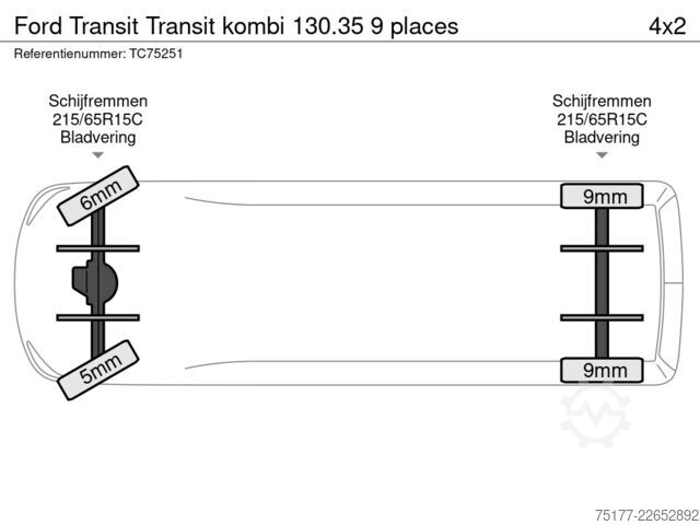 Personenbeförderung Ford Transit Transit kombi 130.35 9 places