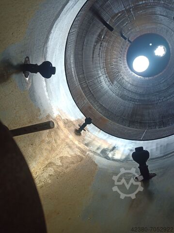 Standzargensilo Kohlestaubsilo Stahlsilo AJO Silo Kohlenstaubsilo 2x 120mÂł; 3,4m EX Atex