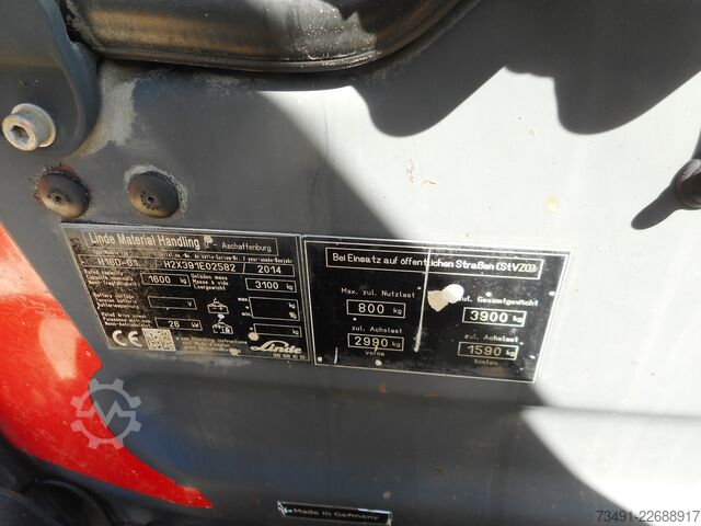 Forklift Linde H16D-01 Triplex + SS Kabine
