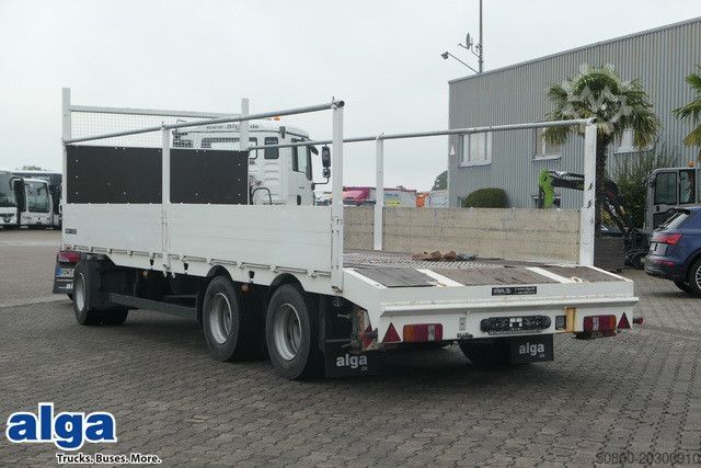 Low loader trailer MEUSBURGER MPJ 3, Rampen, Luft-Lift, Bordwände, Container