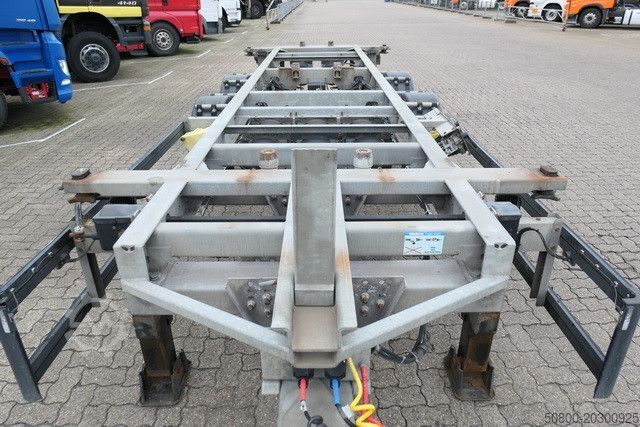 Swap chassis trailer  Mildner TJW 12, Tandem, BDF, Hochgekuppelt