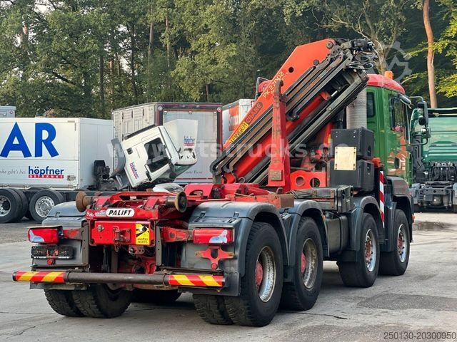 Roll-off tipper truck MAN TGA 35.430 8x4 Palfinger Abroller/Kran