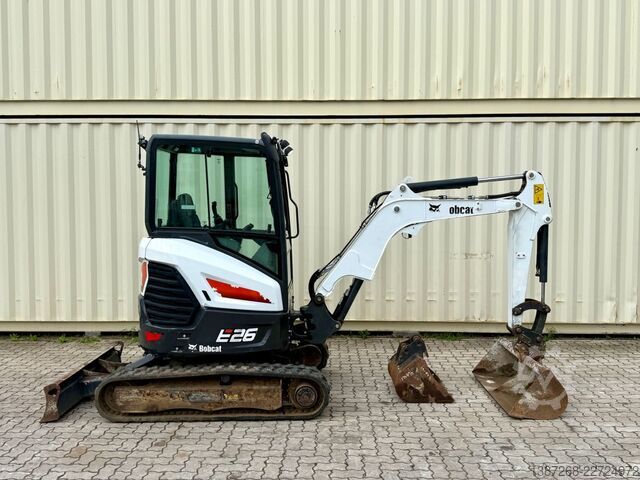 Minibagger BOBCAT E26 / 2021 BJ / 2 x Löffel / 1.375 H