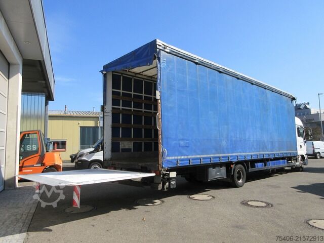 LKW mit Pritsche & Plane man TGL 12.250 Pritsche L 9,50 m, H 3,00 Edscha, LBW