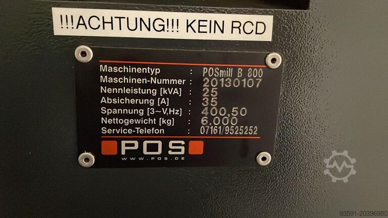 Vertikales Bearbeitungszentrum POS Mill B 800
