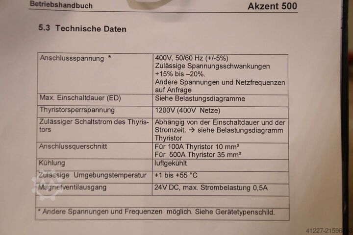 Schweißstromsteuerung HiE Akzent T-500