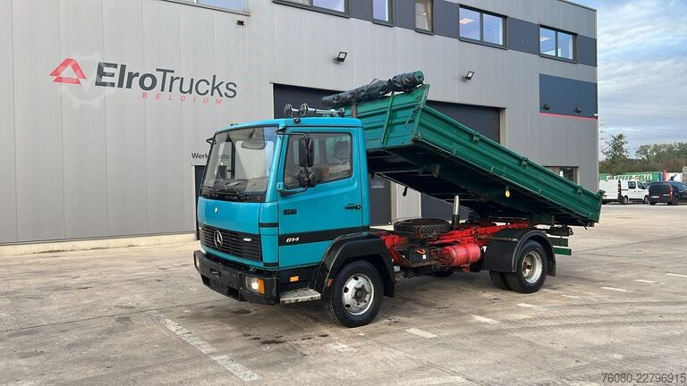 3-Seiten-Kipper Mercedes-Benz SK 814 (HELPER / AUXILAIRY / MANUAL PUMP / STEE...