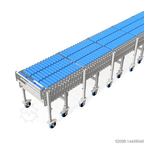 Scissor roller conveyor, L: 3.14 - 7.7 m TAF 1000001364, FB: 800 mm