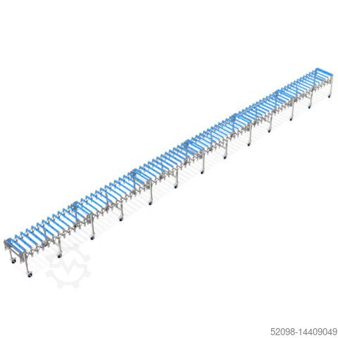 Scissor roller conveyor, L: 3.14 - 7.7 m TAF 1000001364, FB: 800 mm