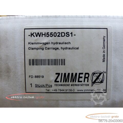 Component Zimmer KWH 55 02DS1 Klemmwagen hydraulisch  !