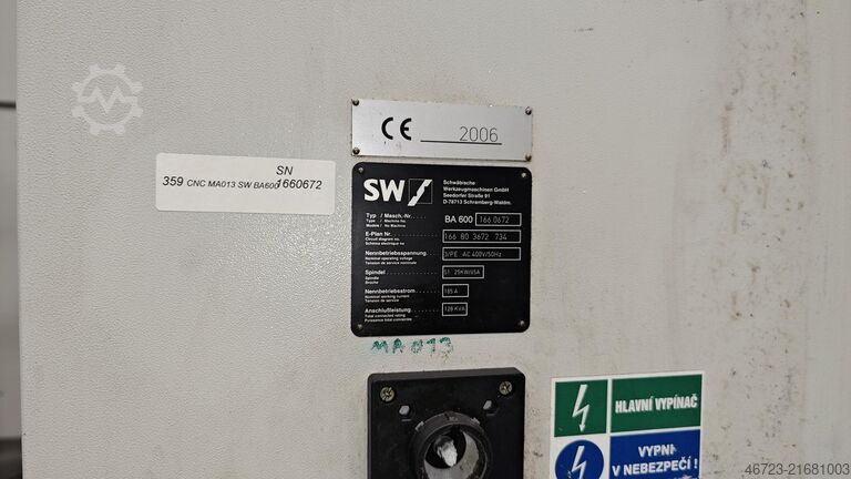 2-Spindle 4-axis machining center SW BA 600-2