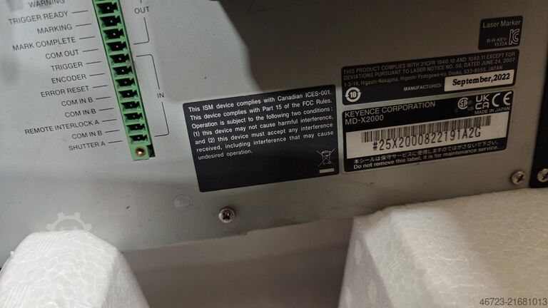 Laser Marking Machine KEYENCE 3-axis