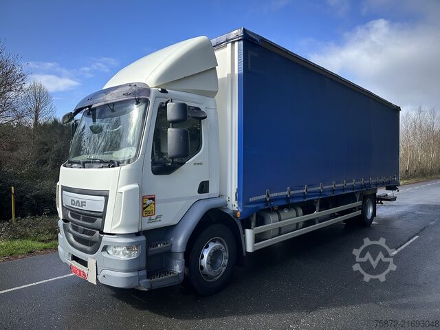 Flatbed truck with tarp DAF LF 290 EURO 6 TAULINER