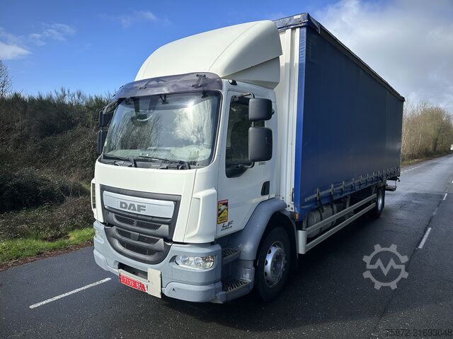 Flatbed truck with tarp DAF LF 290 EURO 6 TAULINER