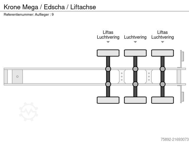 Plane Krone Mega / Edscha / Liftachse