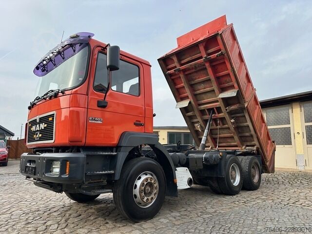 Tipper truck man 27.403 Silent 6x4 Dreiseitenkipper AHK