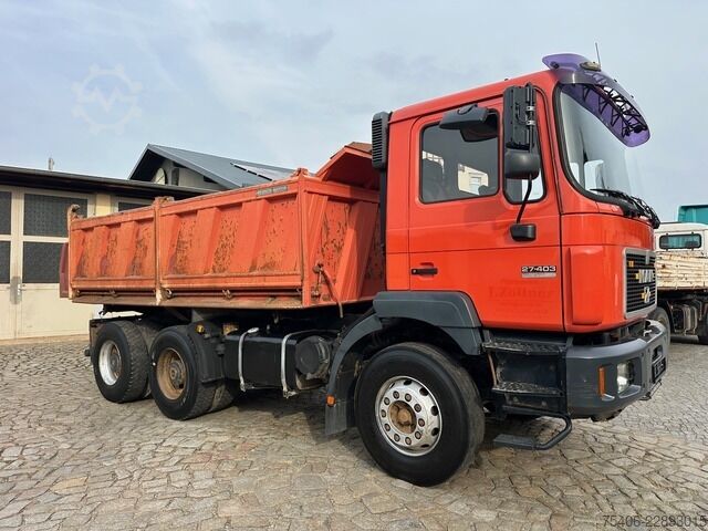 Tipper truck man 27.403 Silent 6x4 Dreiseitenkipper AHK