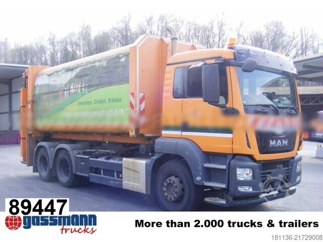 Müllwagen MAN TGS 26.400 6X4 BL, Seilabroller, Haller Lotos,