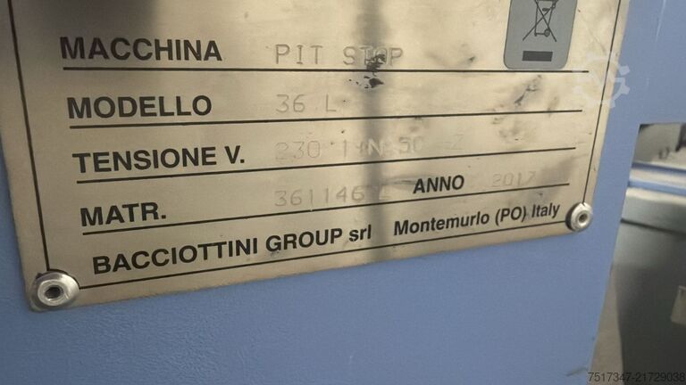 Grooving and perforating machine Bacciottini Pit Stop 36L