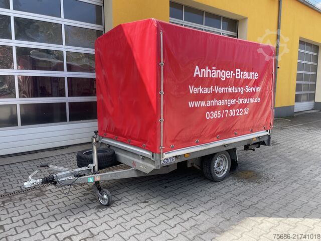 Anhänger mit Pritsche & Plane SARIS PS 1513 Hochlader Plane Auffahrschienen