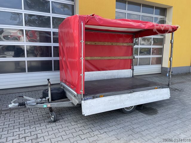 Anhänger mit Pritsche & Plane SARIS PS 1513 Hochlader Plane Auffahrschienen